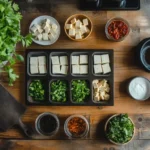 Various ways of cooking tofu.