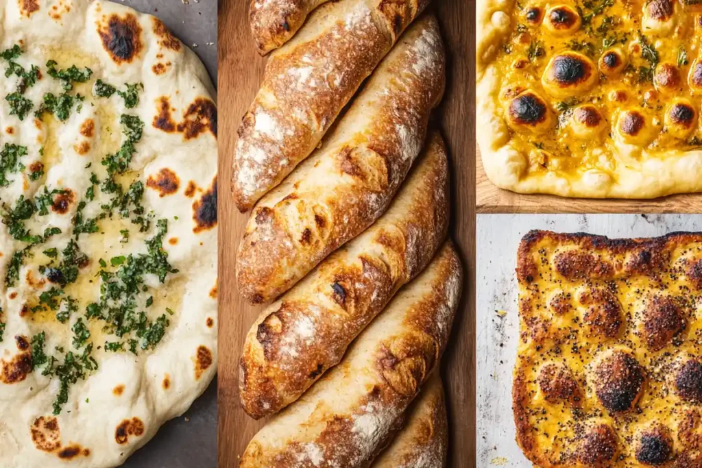 Collage of global hard bread types from different cultures