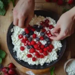 A bowl of healthy cottage cheese showing the goodness of cottage cheese.