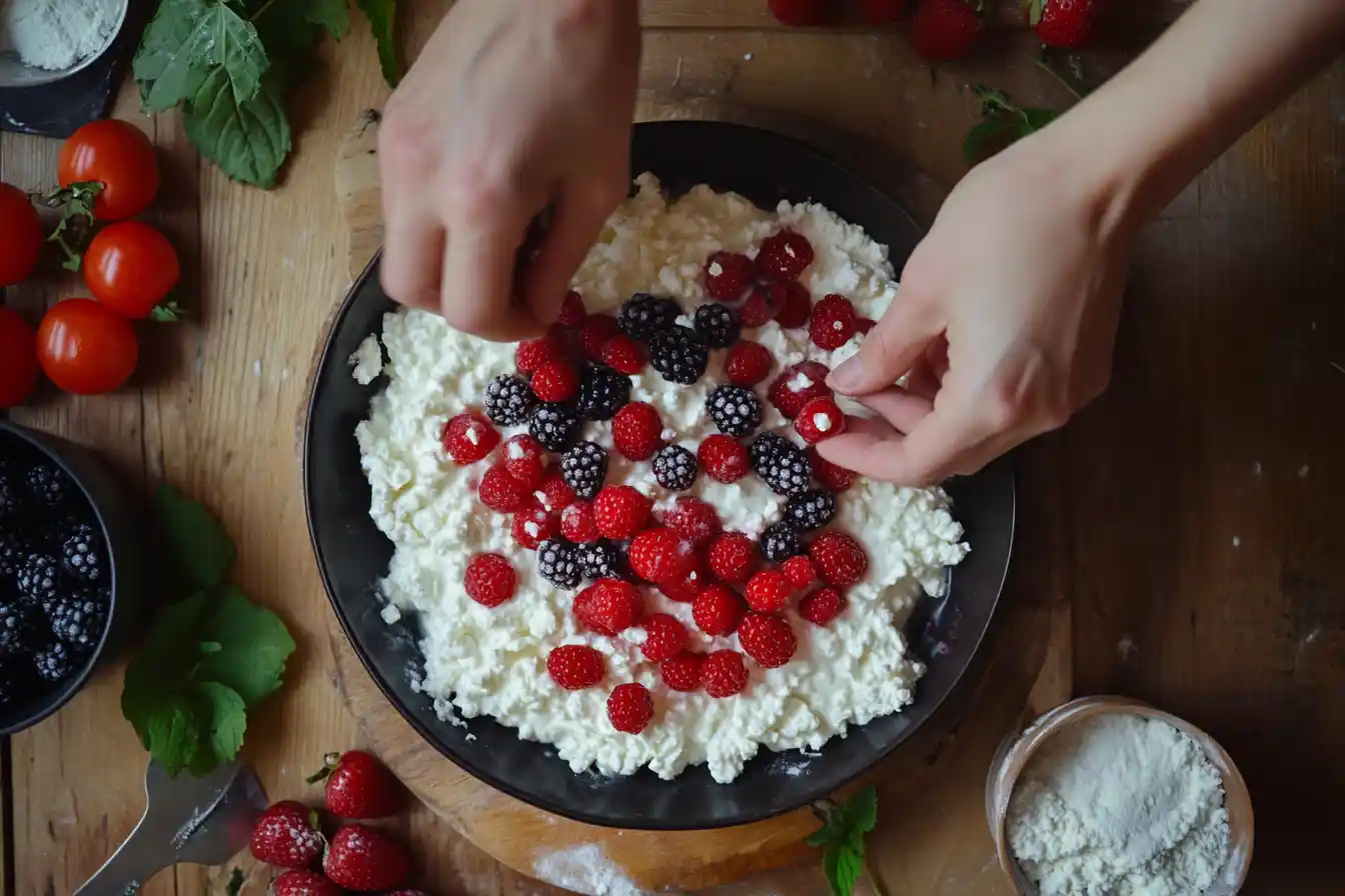 A bowl of healthy cottage cheese showing the goodness of cottage cheese.