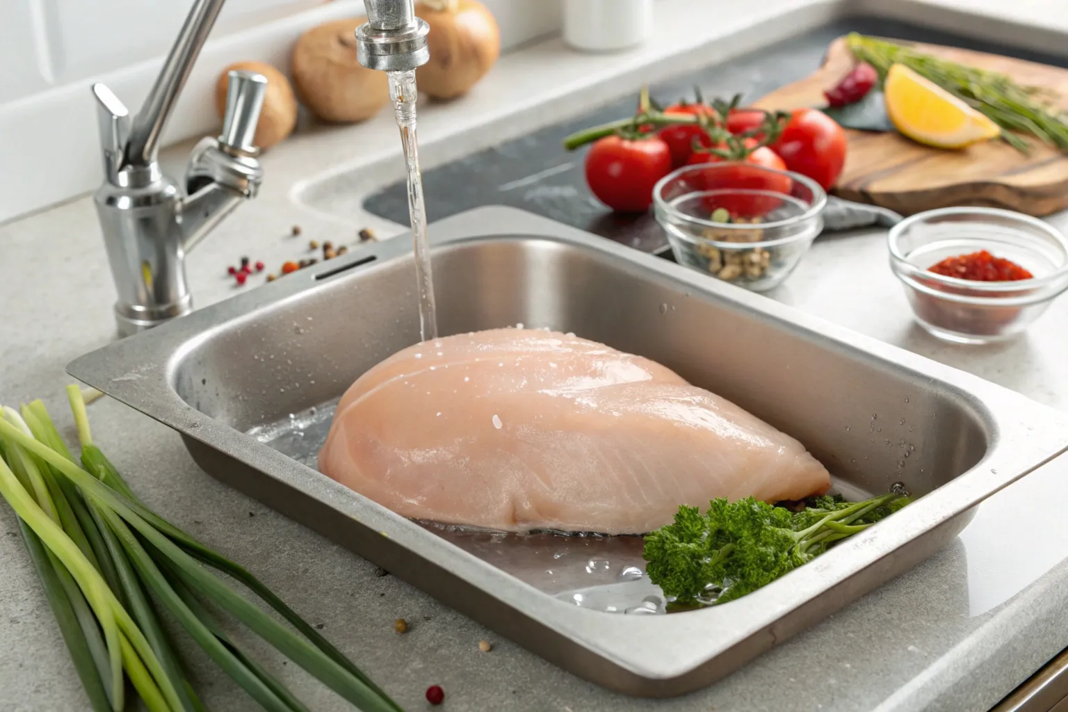 Diced raw chicken pieces do you wash diced chicken before cooking?