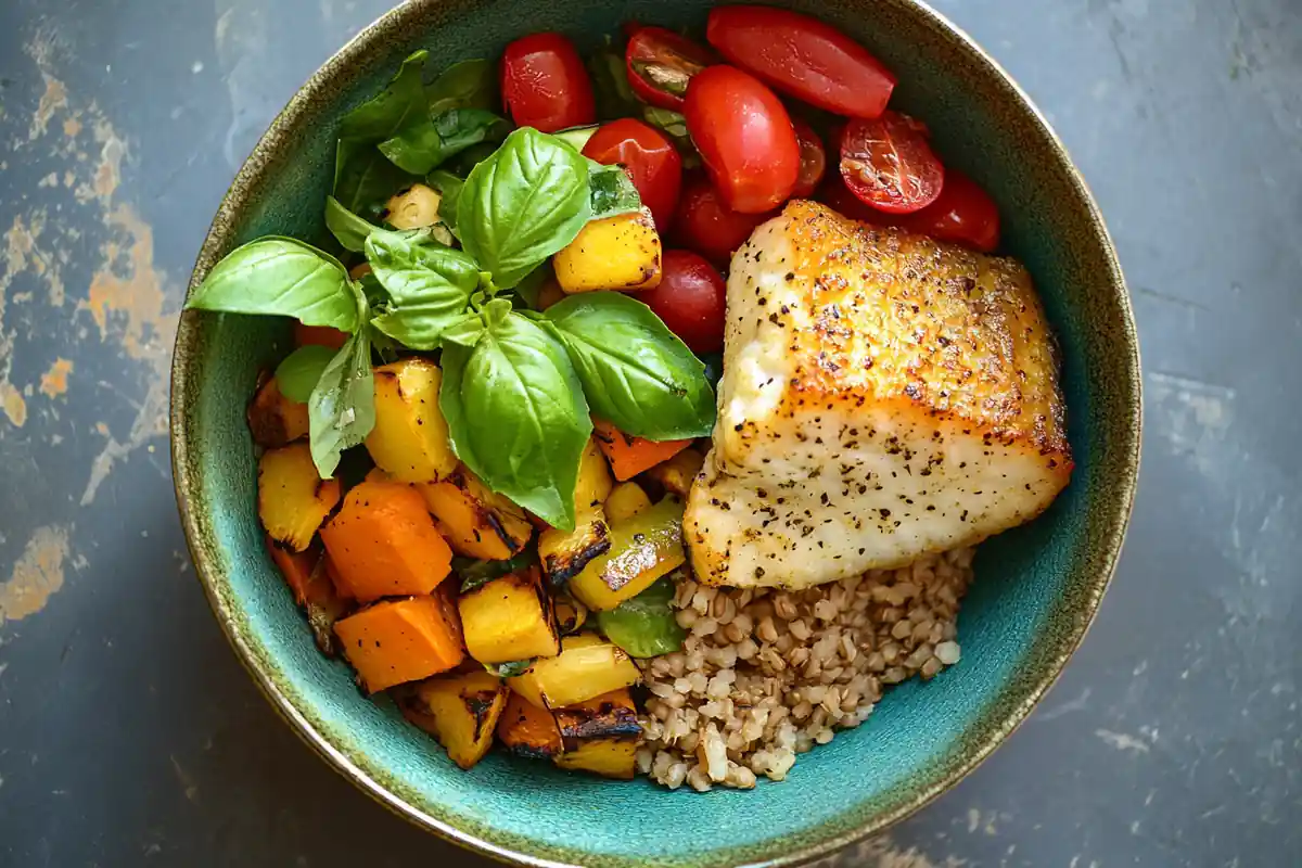 What to eat on Lent colorful vegetable bowl.