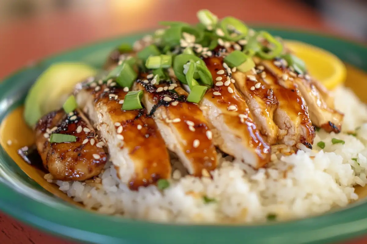 Chicken teriyaki with rice